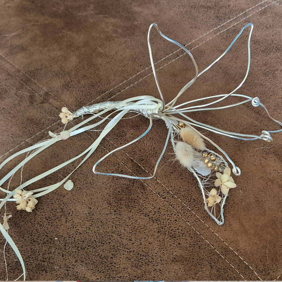 Draht Deko Blüte aus Aluminiumdraht